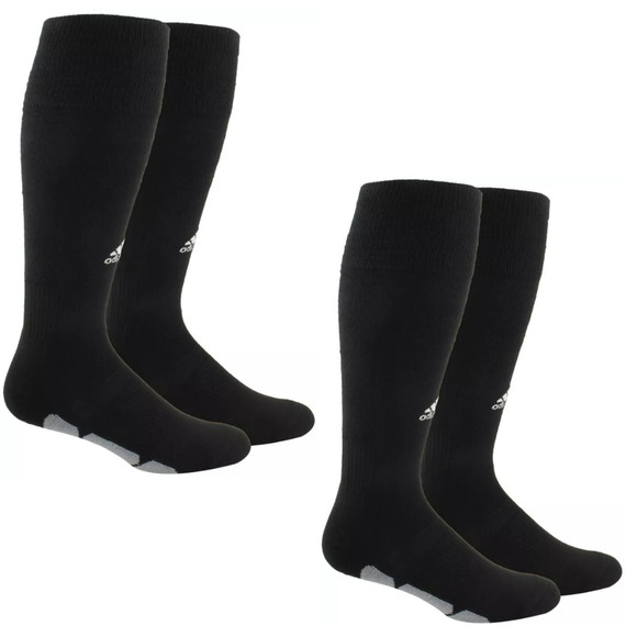 Adidas 2 Pairs Baseball Socks Over the Calf Men's M Black Aeroready Compression - Picture 1 of 13